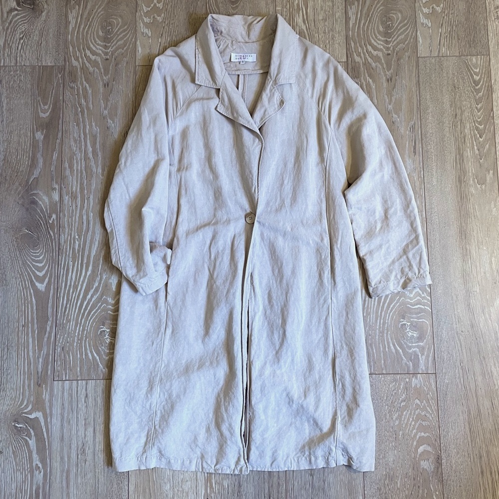 Designers Society Linen Trench Coat